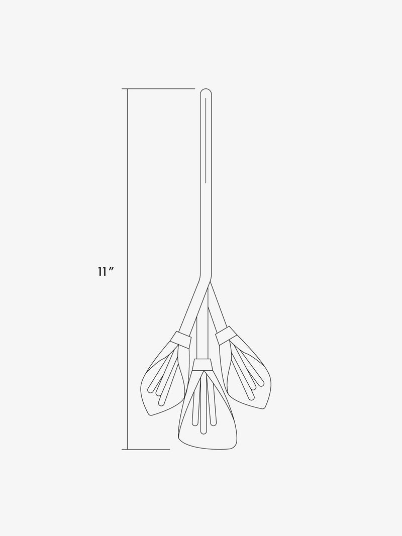 Calla Lilt bag charm line drawing dimensions 11"; 