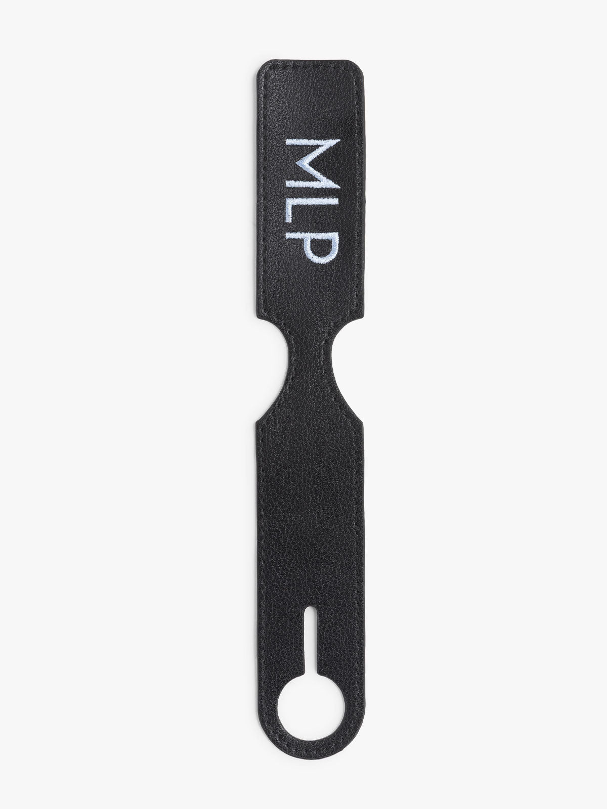CALPAK Personalized Luggage Tags in Black with initials "MLP" personalized in white; ATG2501-BLACK