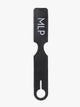 CALPAK Personalized Luggage Tags in Black with initials "MLP" personalized in white; ATG2501-BLACK