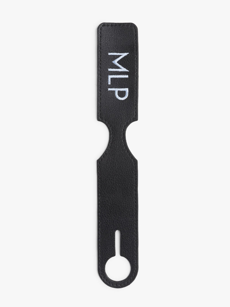 CALPAK Personalized Luggage Tags in Black with initials "MLP" personalized in white