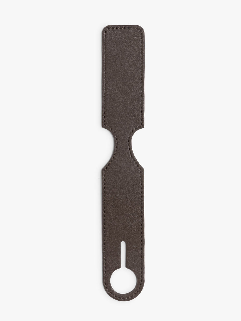 CALPAK Personalized Luggage Tag in brown Espresso laid flat on a white background; ATG2501-ESPRESSO
