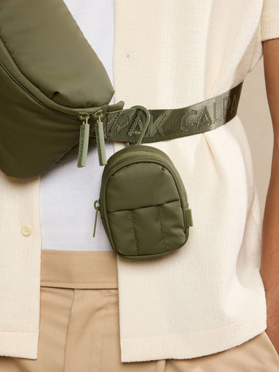 CALPAK Luka Backpack Key Pouch in dark green Pine; AMB2201-PINE view 2