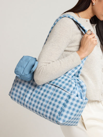 CALPAK Luka Duffel Zip Bag Charm in light blue French Blue; ALK2501-FRENCH-BLUE view 2