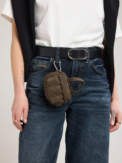 CALPAK Luka Duffel Zip Bag Charm in brown Mushroom; ALK2501-MUSHROOM view 2