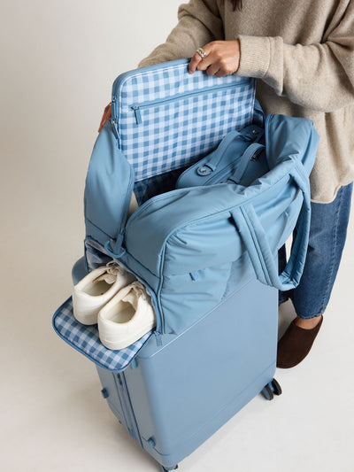 CALPAK Luka Large Duffel in light blue French Blue; DLL2201-FRENCH-BLUE view 2