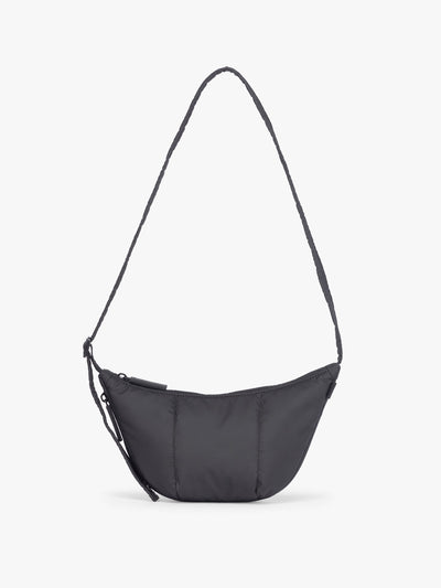 CALPAK Luka Crescent Bag in Black; CBL2601-MATTE-BLACK view 1