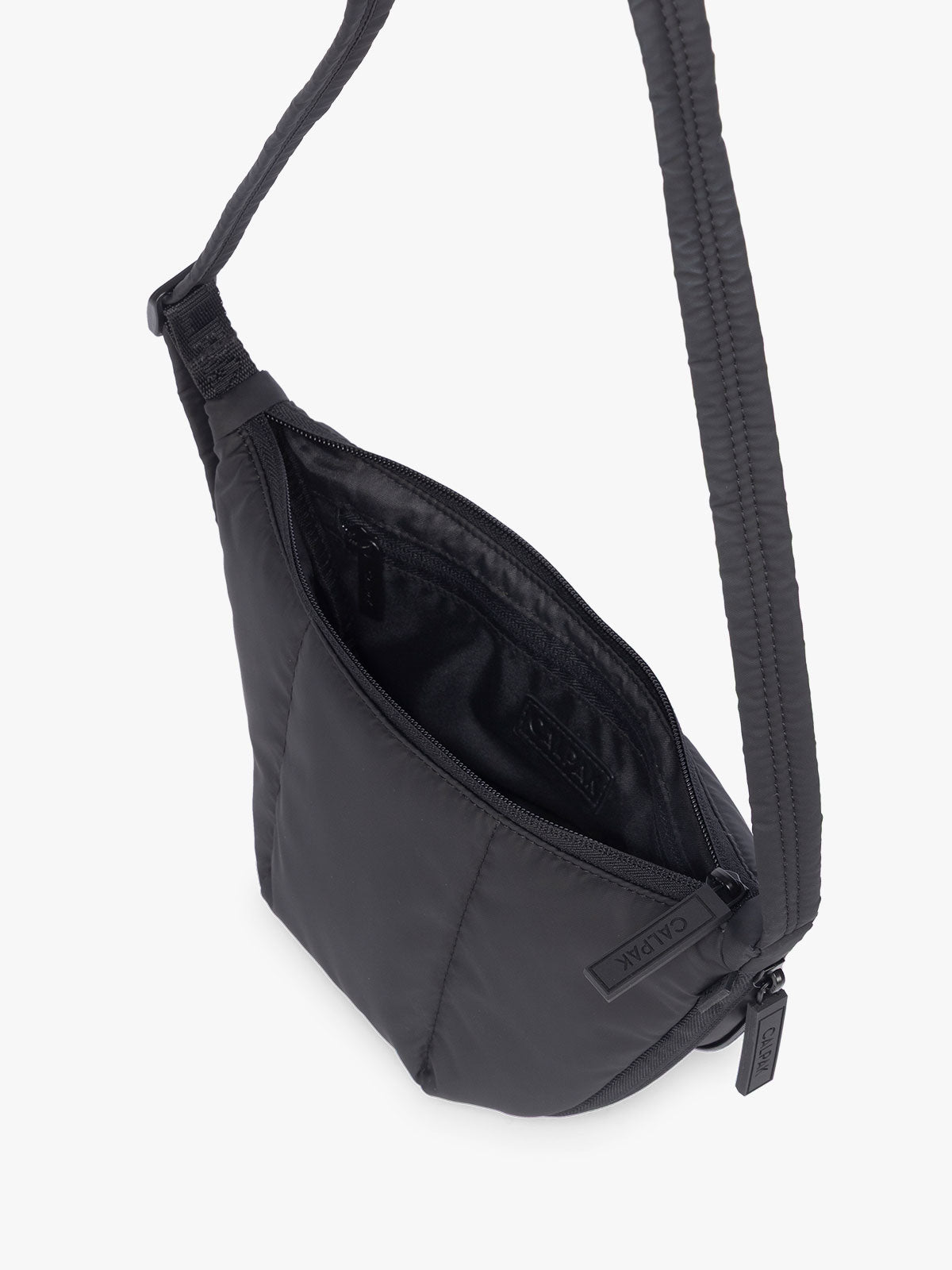 Luka Crescent Bag in Matte Black | CALPAK