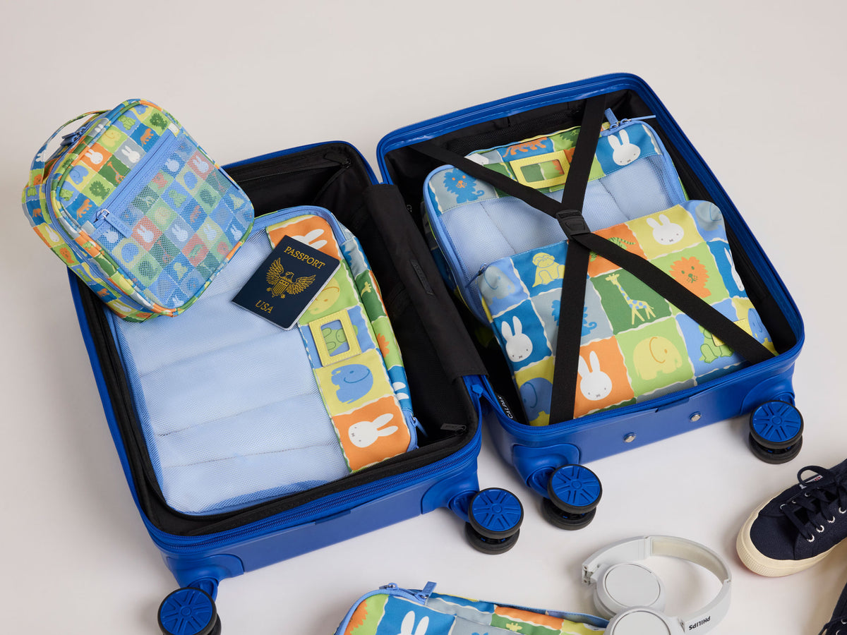 Colorful CALPAK Miffy Packing Cubes 5-Piece Set in Luggage