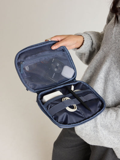 CALPAK Tech Organizer in dark blue Indigo; ATC2001-INDIGO view 2