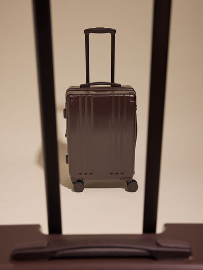 CALPAK Ambeur Carry On Luggage in brown Walnut with metallic look;LAM1020-WALNUT view 2