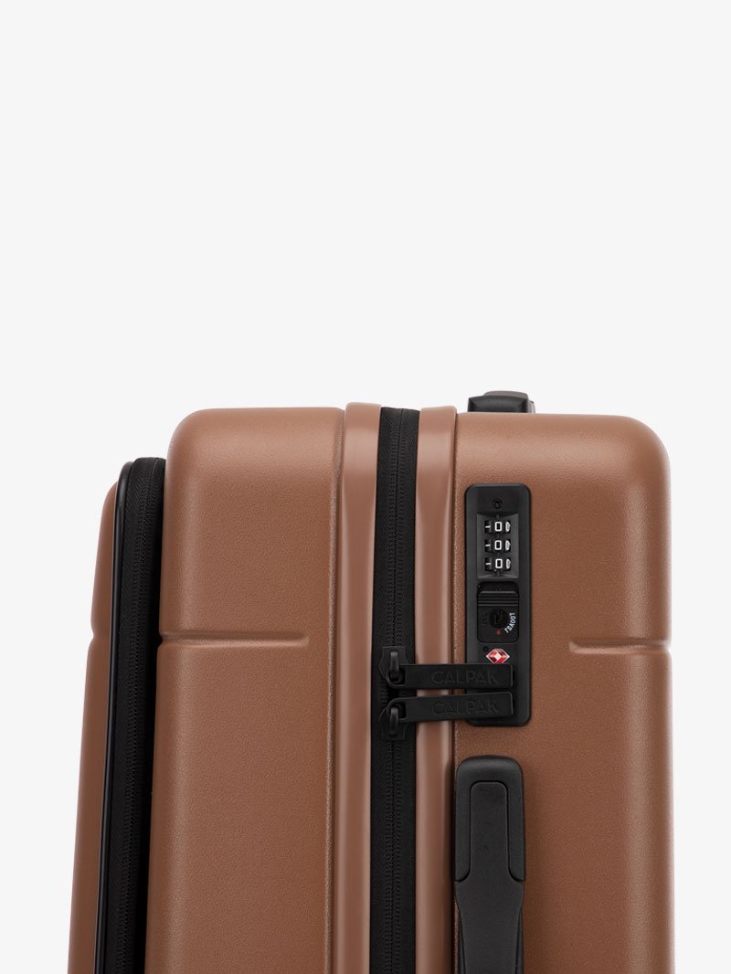 CALPAK Hue carry on with laptop compartment-TSA locks; LHU1020-HAZEL