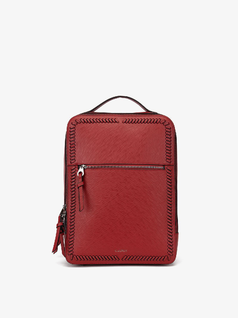 red CALPAK Kaya Laptop casual backpack for women