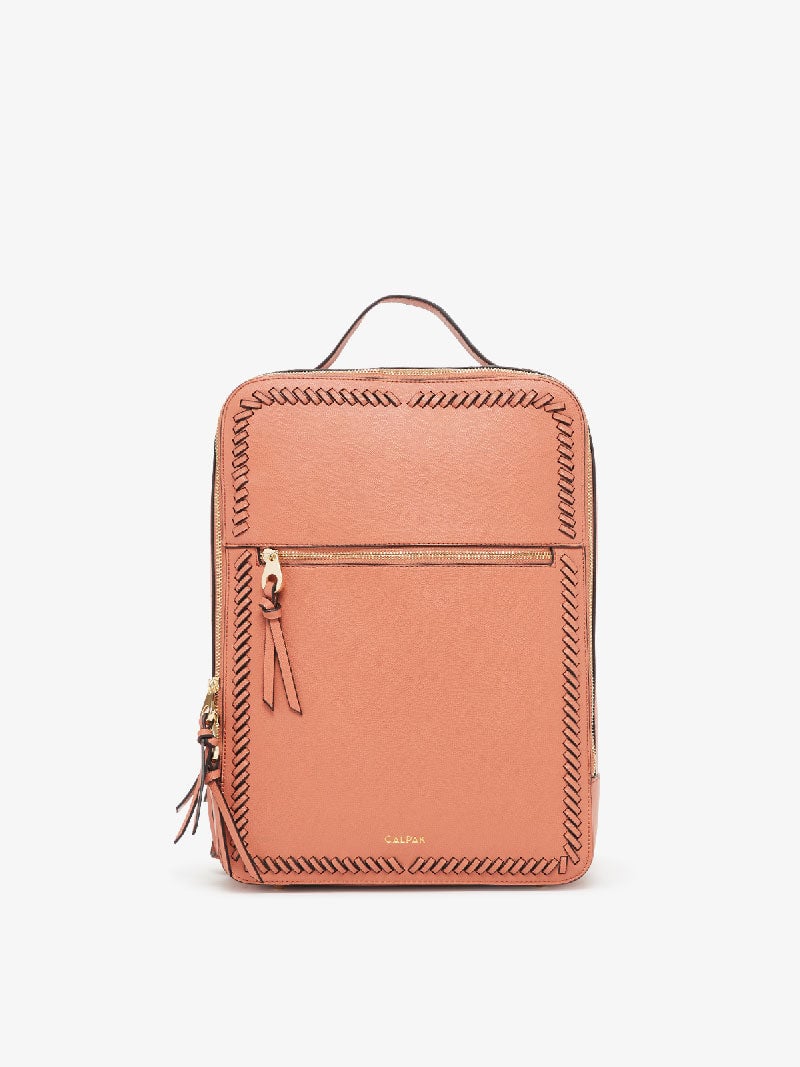 peach terracotta CALPAK Kaya laptop backpack