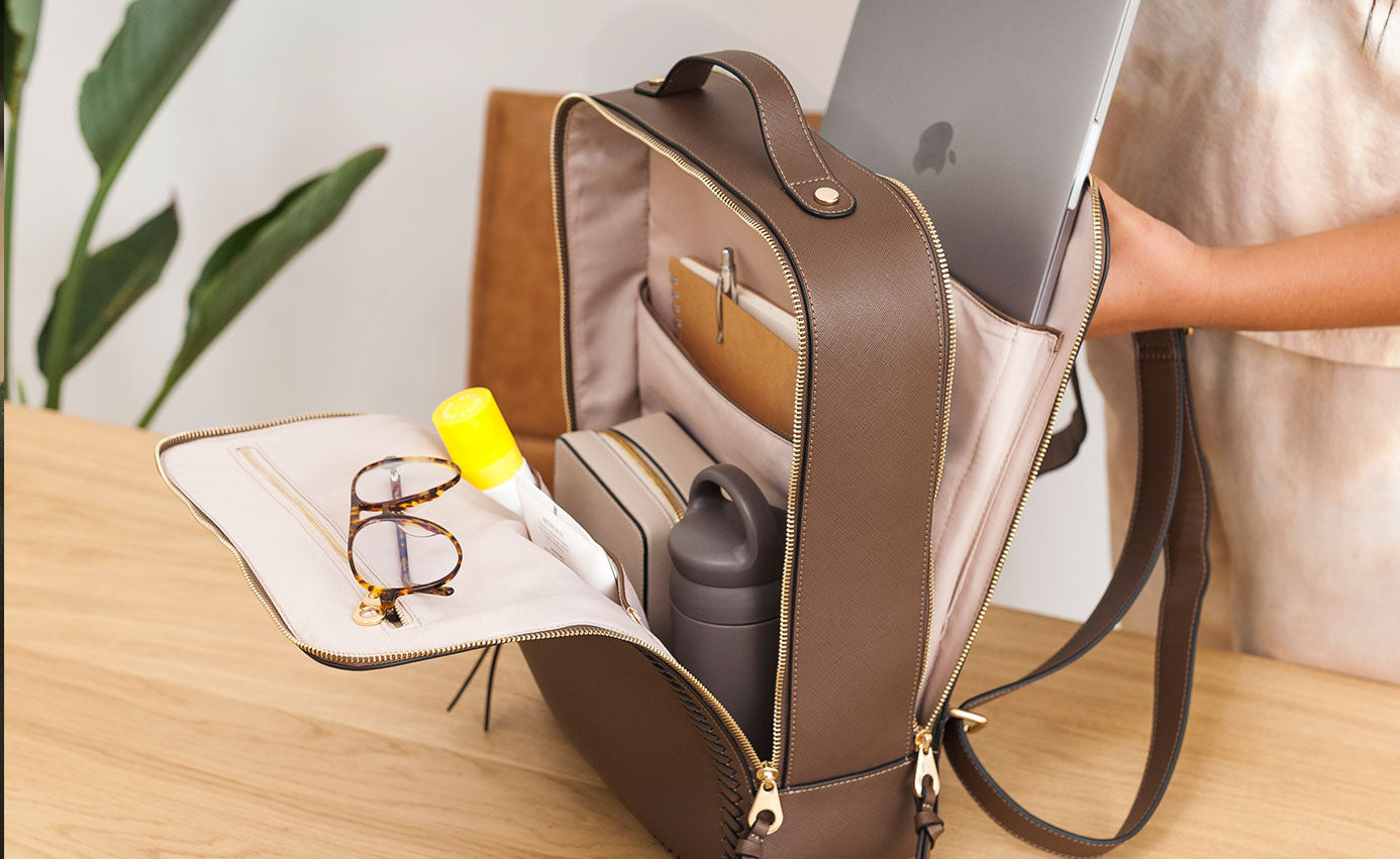 Kaya 15 inch Laptop Backpack in Caramel | CALPAK