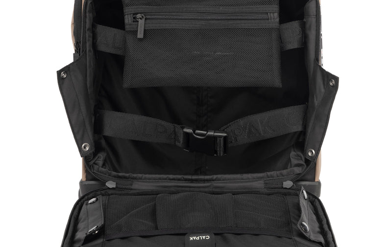 CALPAK Luka Soft Sided Mini Carry On Luggage interior view