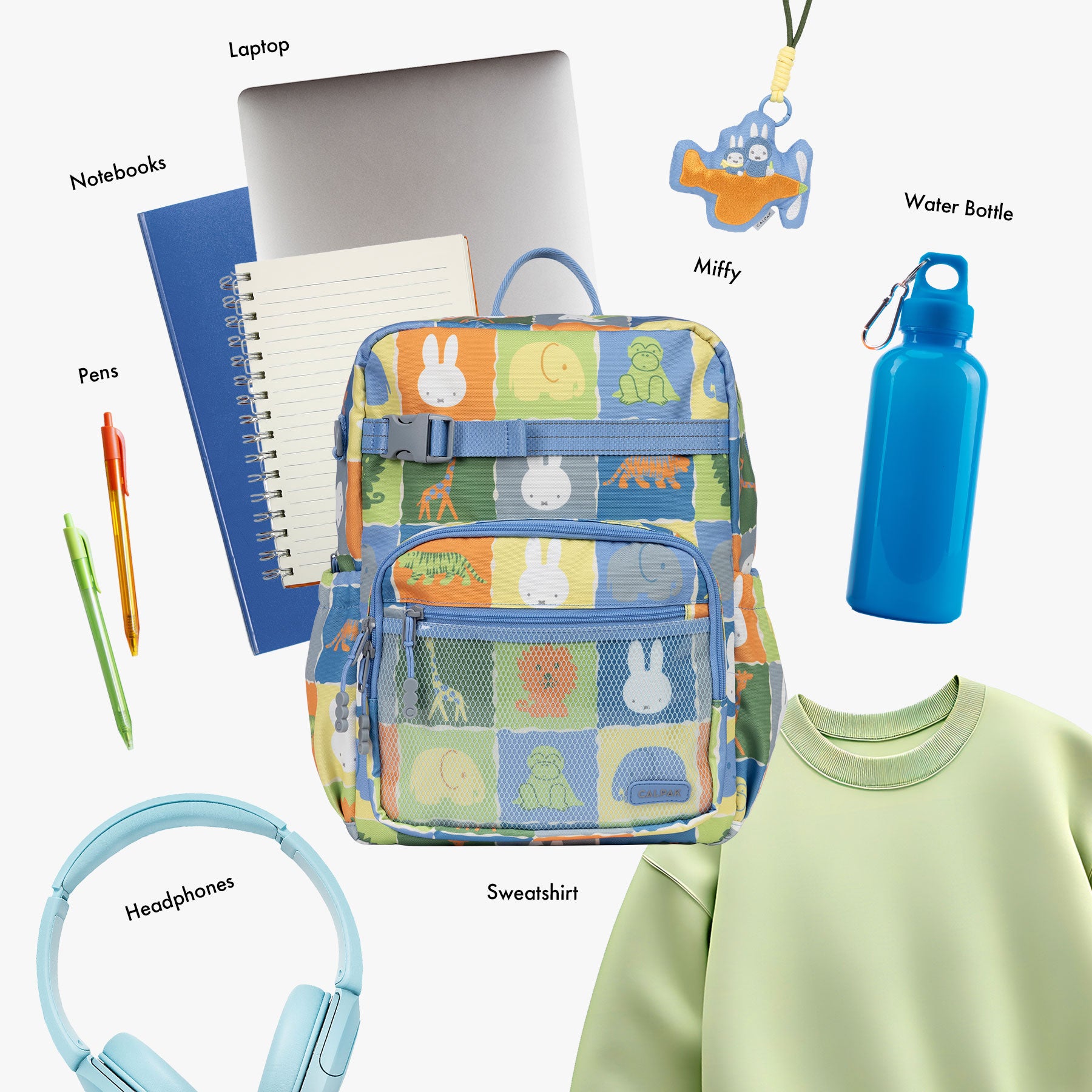 Miffy Kids School Essentials Bundle with Large Backpack | CALPAK