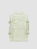 MP4  of the front, back, and sides of the CALPAK Terra 26L Laptop Duffel Backpack with multiple pockets in light green Celadon on a white background; BPH2201-CELADON