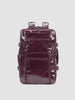 MP4 showing different sides of CALPAK Terra 26L Laptop Backpack in dark red Dark Cherry with multiple pockets on a white background; BPH2201-DARK-CHERRY