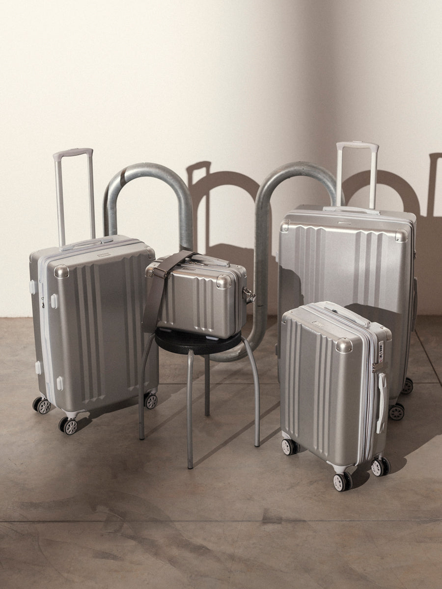 Ambeur silver luggage set