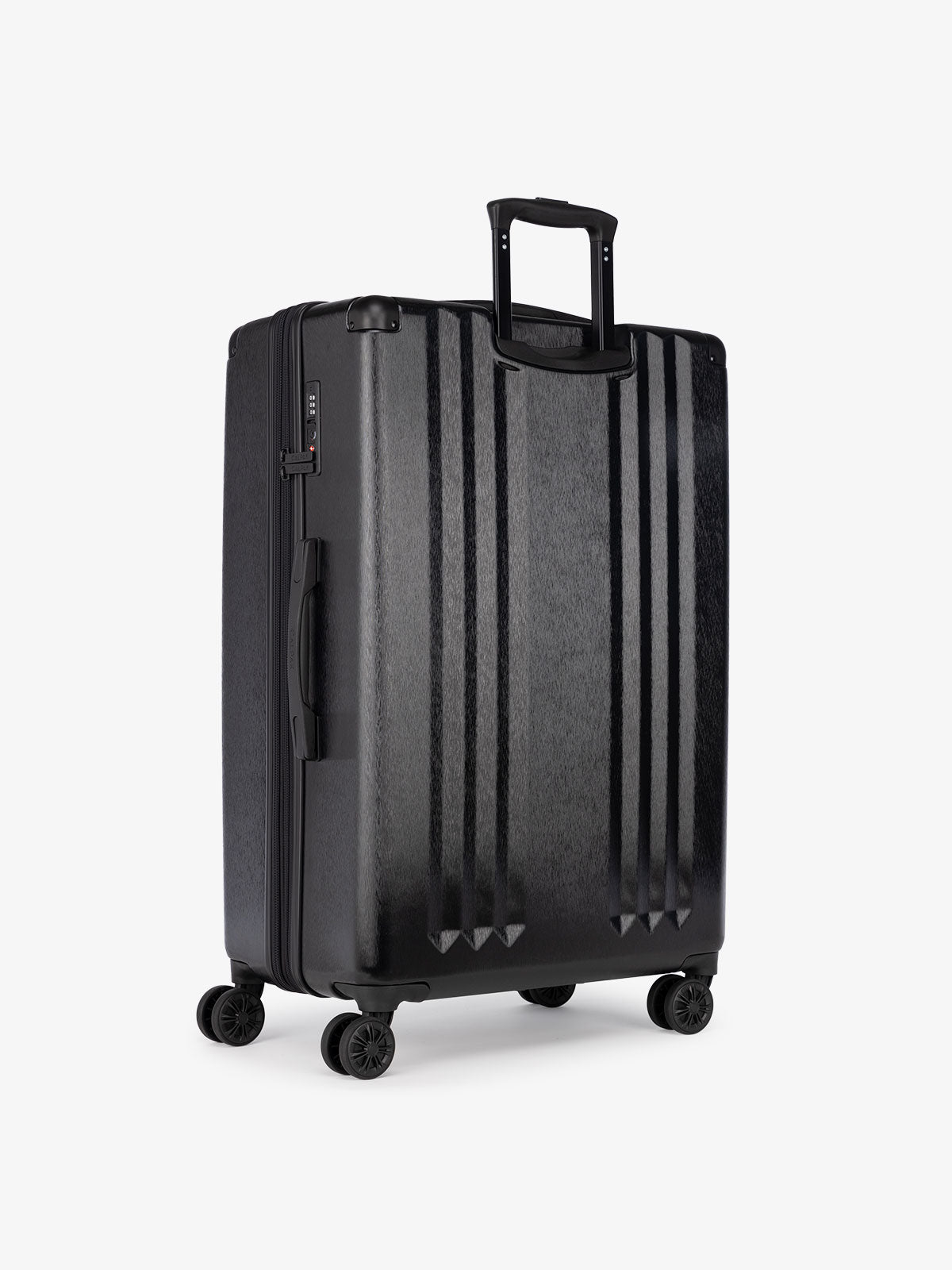 large 30 inch black lightweight hardside suitcase