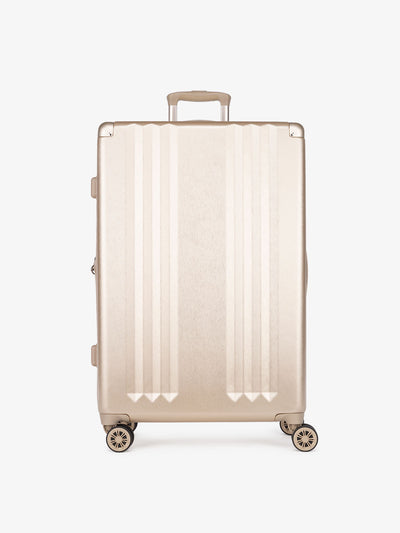 CALPAK Ambeur large 30 inch gold hardshell spinner luggage; LAM1028-GOLD