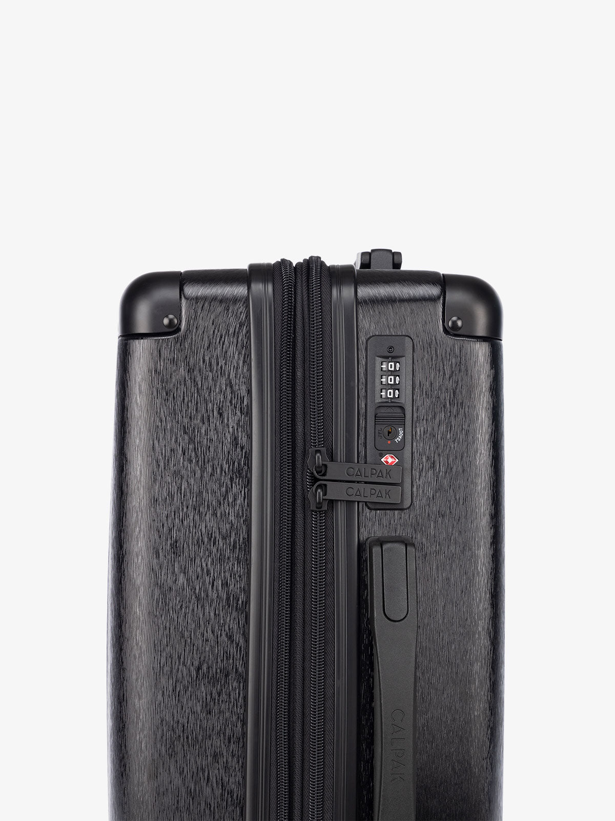 CALPAK Ambeur black medium sized expandable suitcase with built in TSA lock
