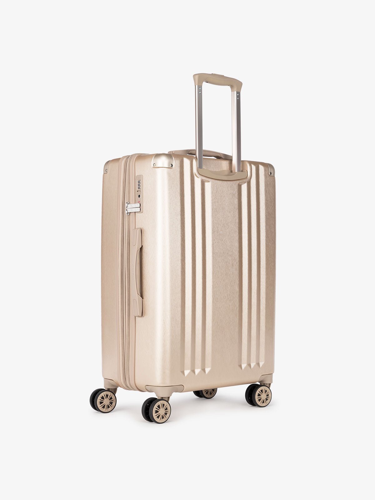 CALPAK Ambeur gold medium 26 inch hard shell rolling suitcase