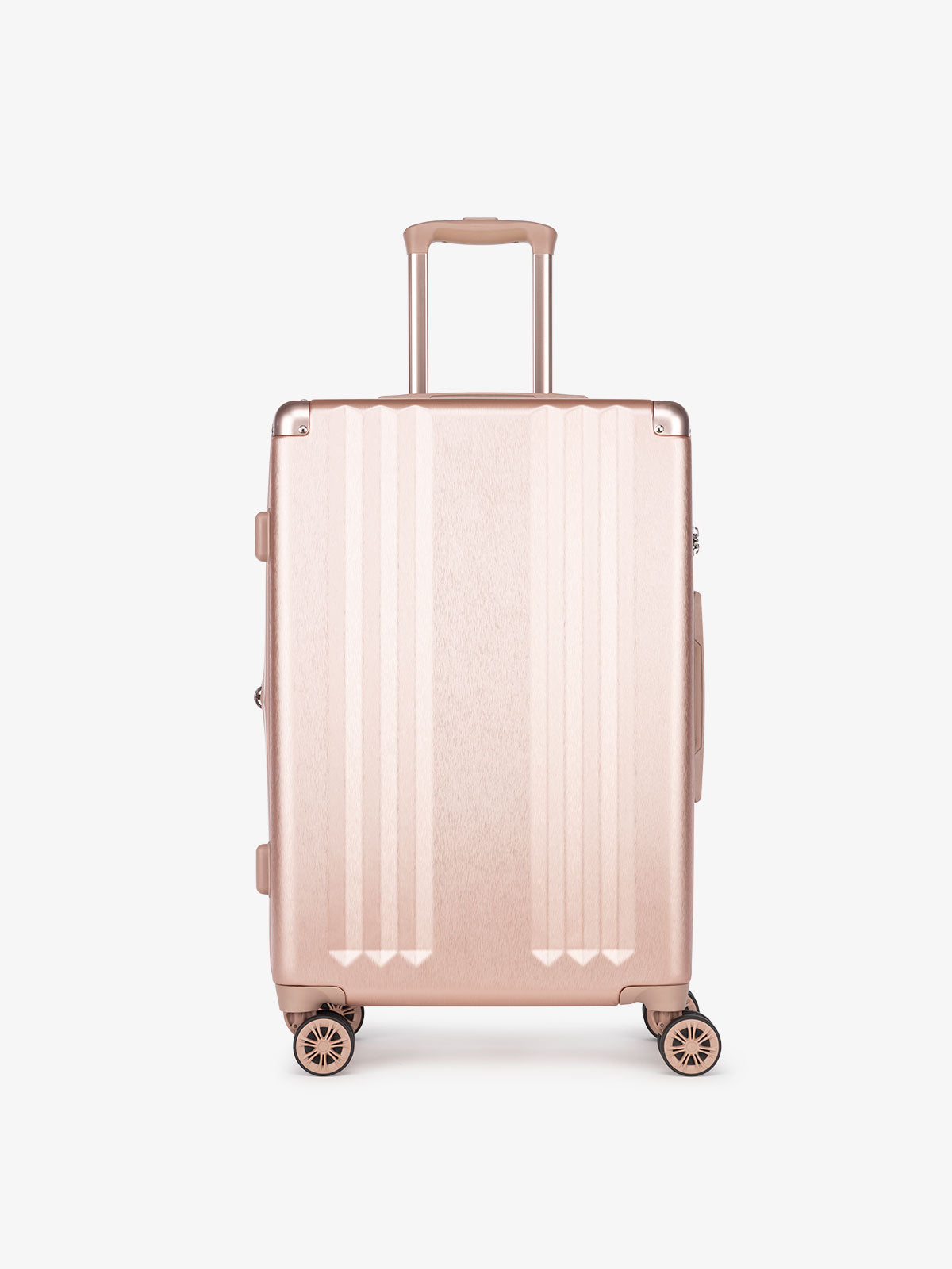CALPAK Ambeur pink rose gold medium 26 inch lightweight hard shell rolling luggage