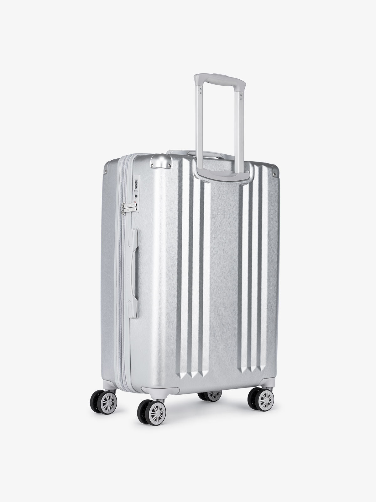 CALPAK Ambeur silver medium 26 inch hard shell rolling suitcase
