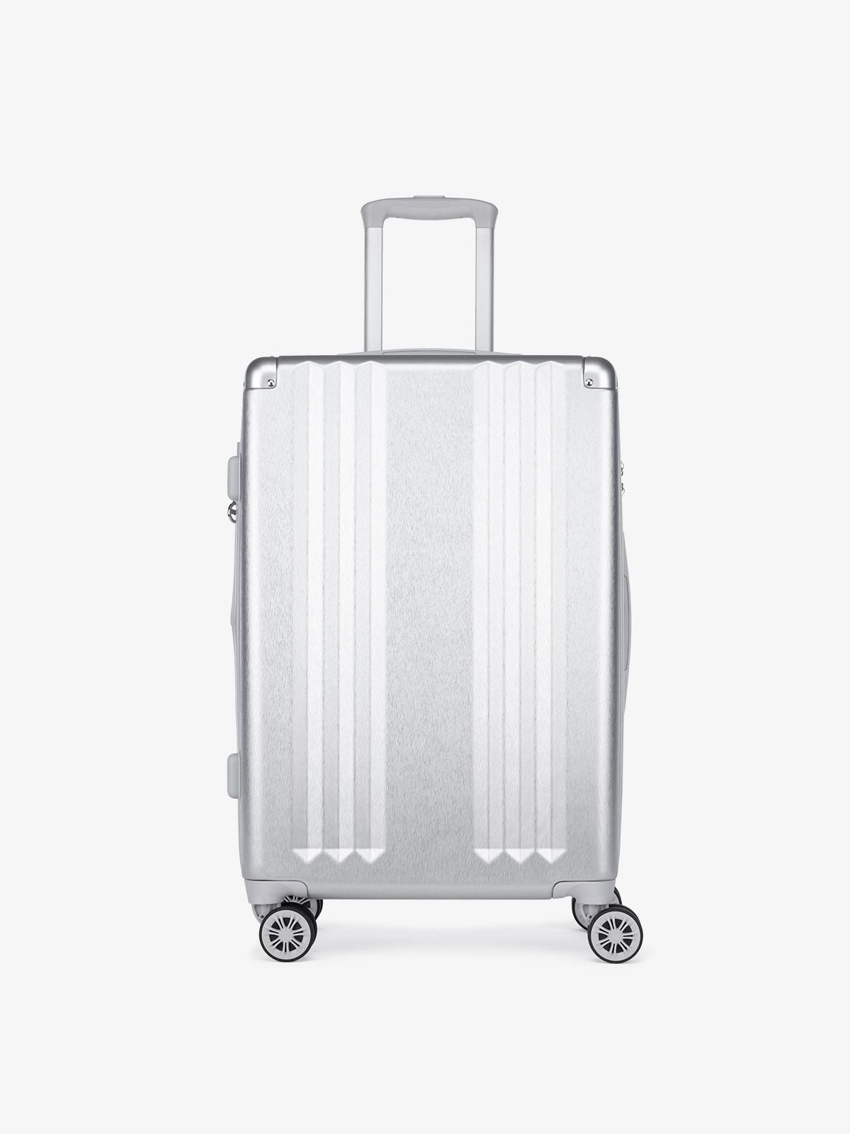 CALPAK Ambeur silver medium 26 inch lightweight hard shell rolling luggage