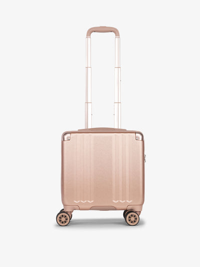 CALPAK Ambuer small carry on luggage with 360 spinner wheels in rose gold; LAM1014-ROSE-GOLD