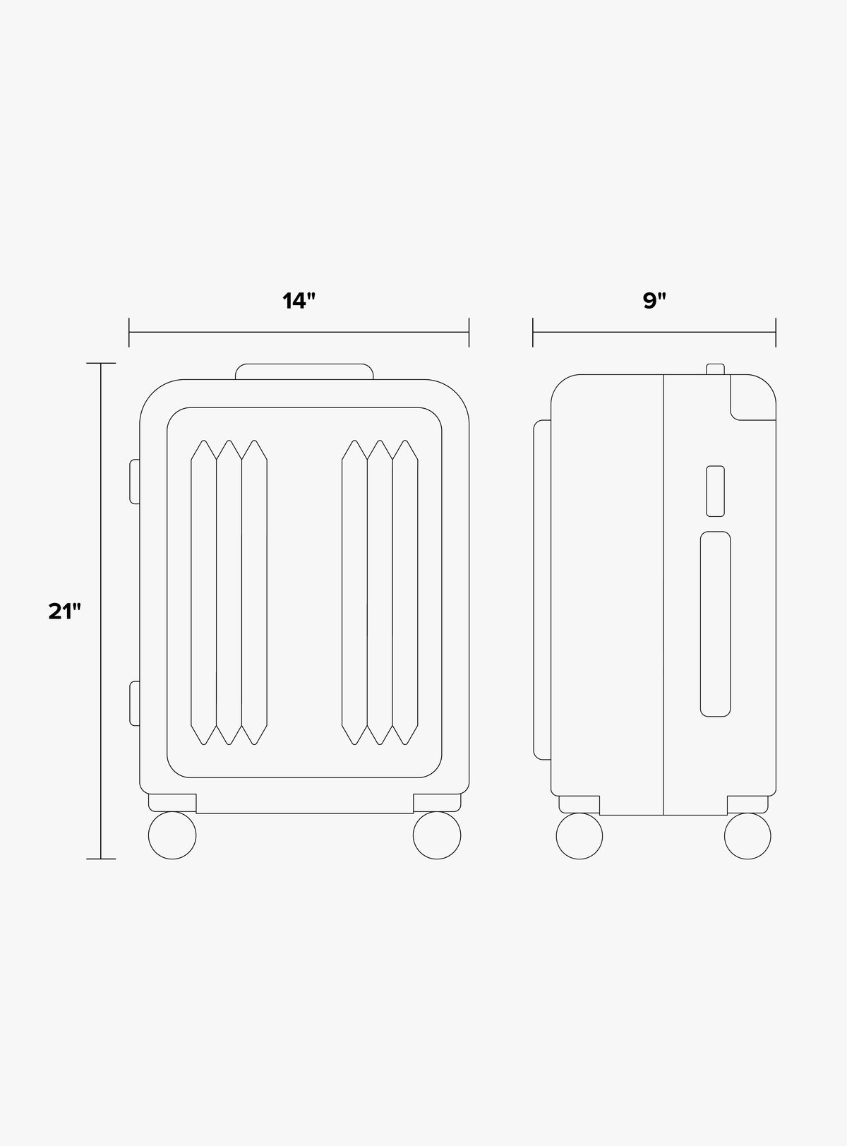 Ambeur Front Pocket CarryOn Luggage CALPAK