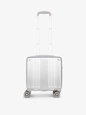 CALPAK Ambuer small carry on luggage with 360 spinner wheels in silver; LAM1014-SILVER