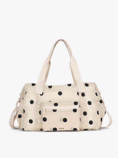 CALPAK lightweight duffle bag in polka dot for everyday; KDB2001-POLKA-DOT