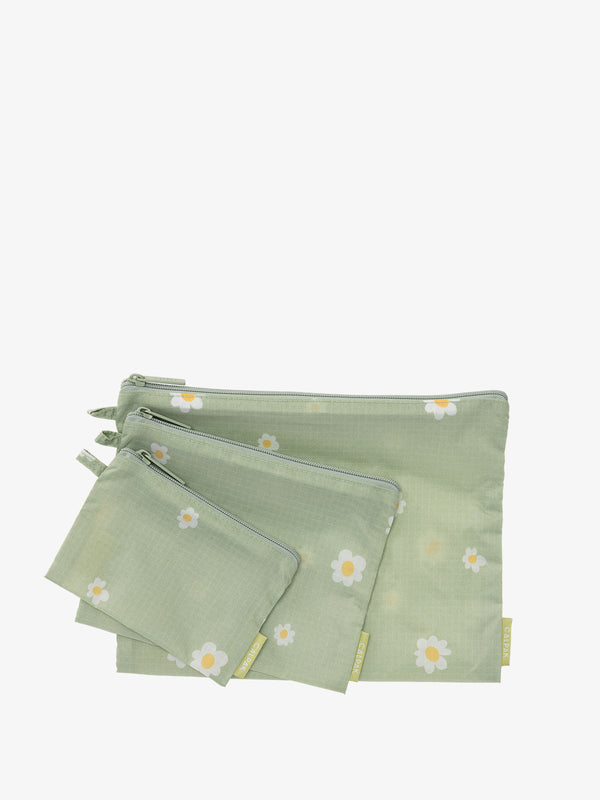 CALPAK Set of small bags for storage and travel in daisy