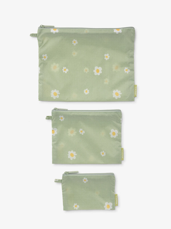 CALPAK Set of pouches for storage and travel in daisy