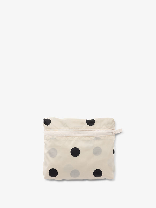 CALPAK black and white polka dot packable grocery shopping bag