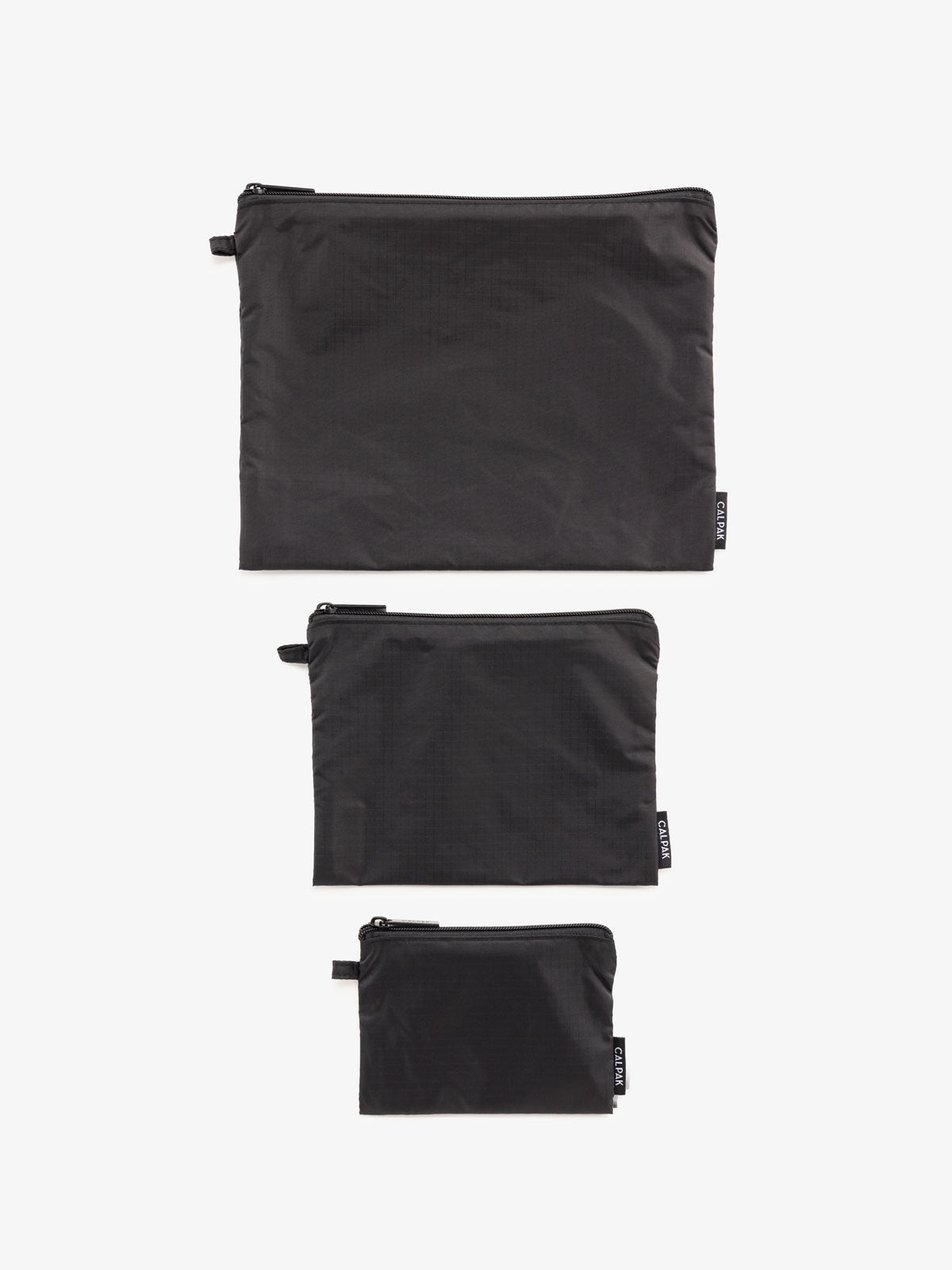 CALPAK set of pouches for organization in black