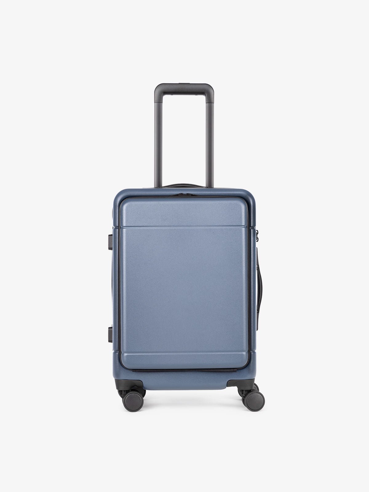 CALPAK Hue hardside carry-on suitcase with laptop compartment in blue atlantic