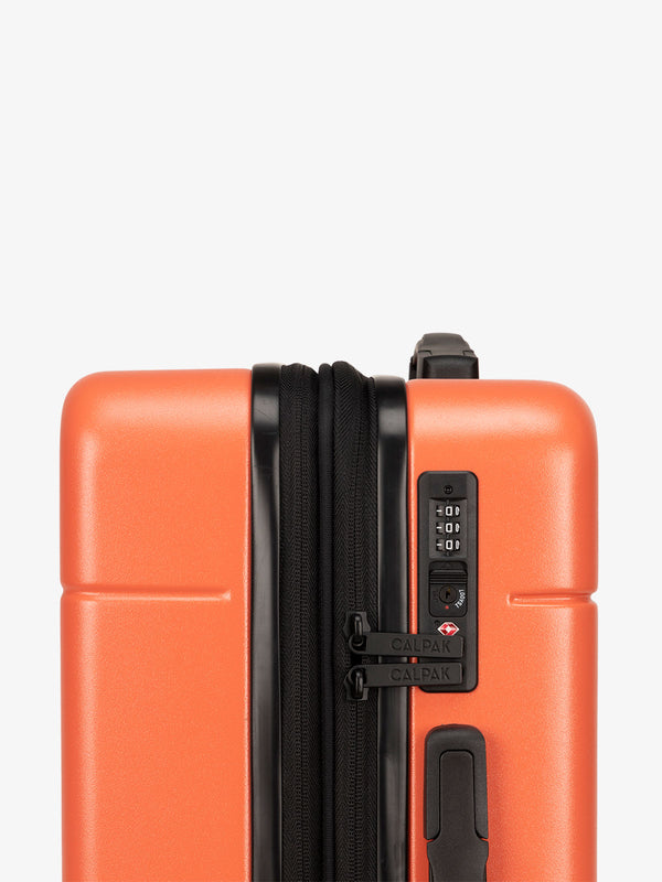 CALPAK Hue rolling carry-on suitcase with TSA locks