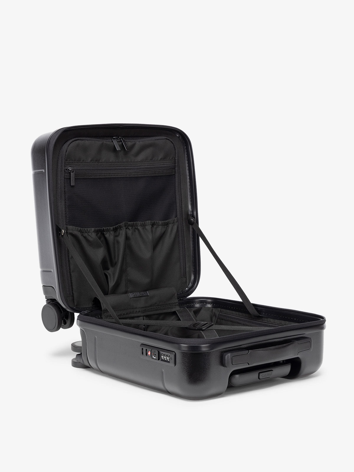 Hue mini carry on with multiple pockets and compression straps