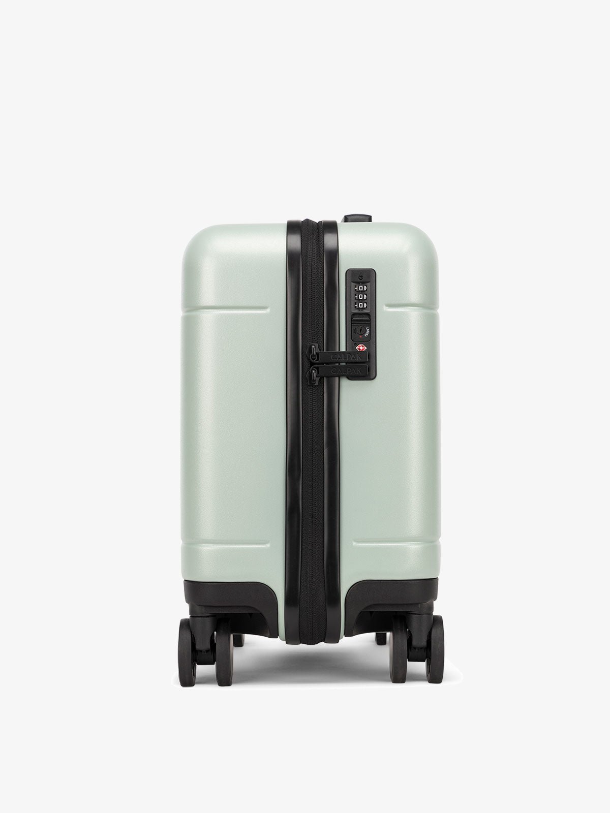 Hue mini carry on luggage with tsa approved lock in jade green