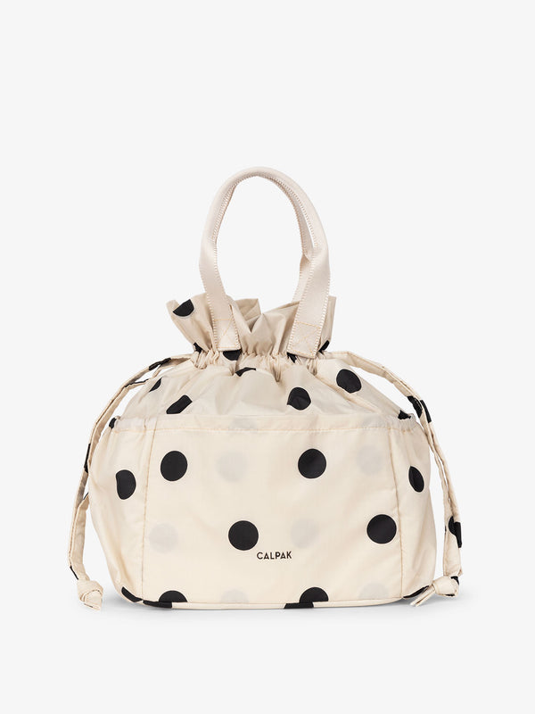 CALPAK black and white polka dots womens lunch bag