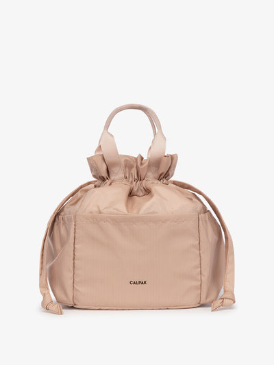 CALPAK stylish insulated pink lunch bag for women; ALB2001-MAUVE