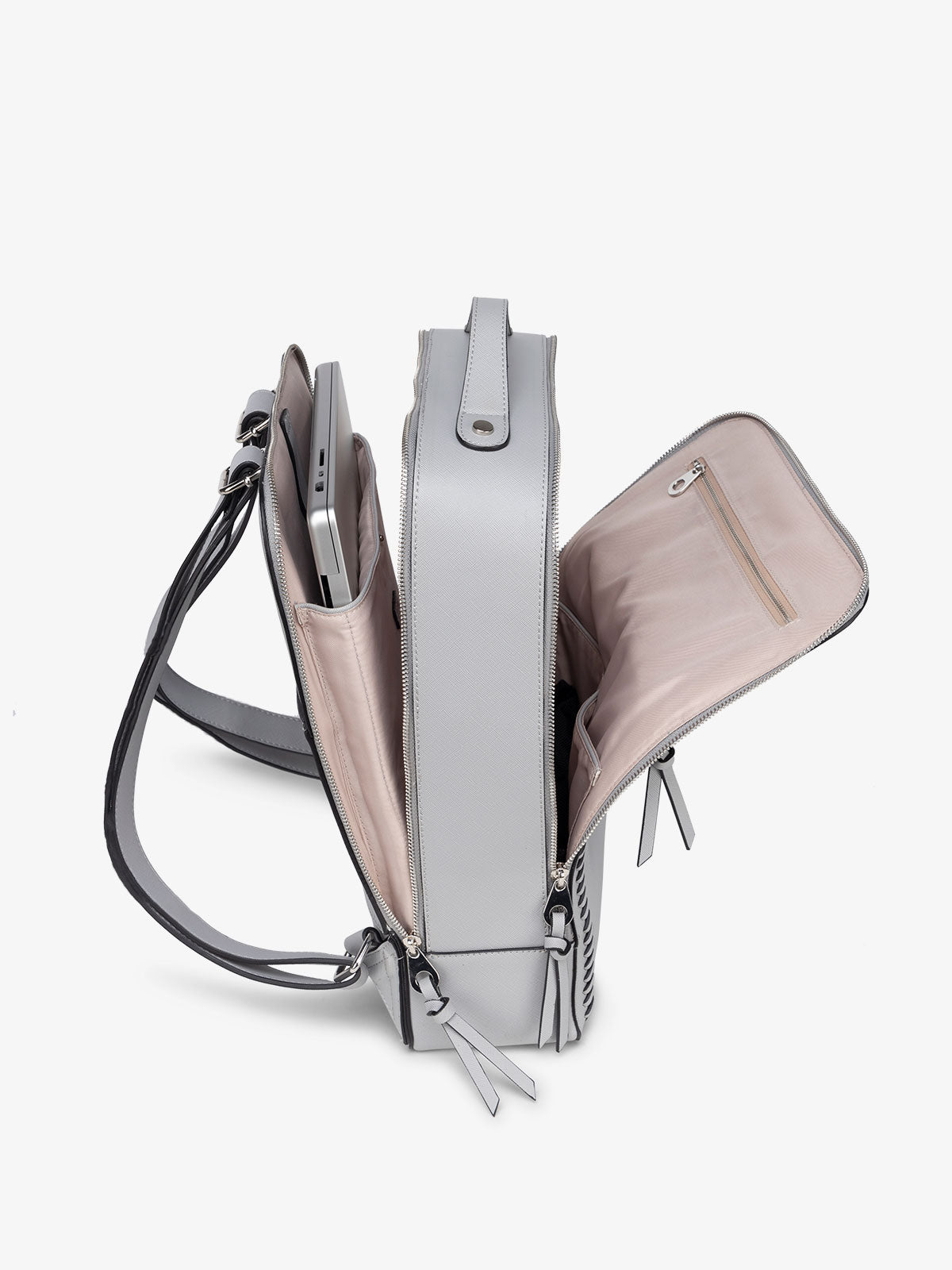 laptop sleeve with zippered compartments inside Kaya laptop backpack
