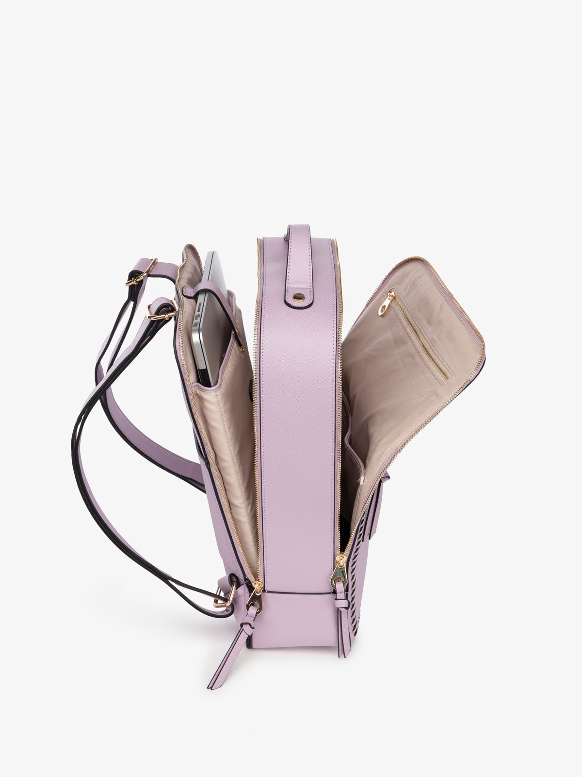 purple lavender CALPAK Kaya Laptop Backpack for girl