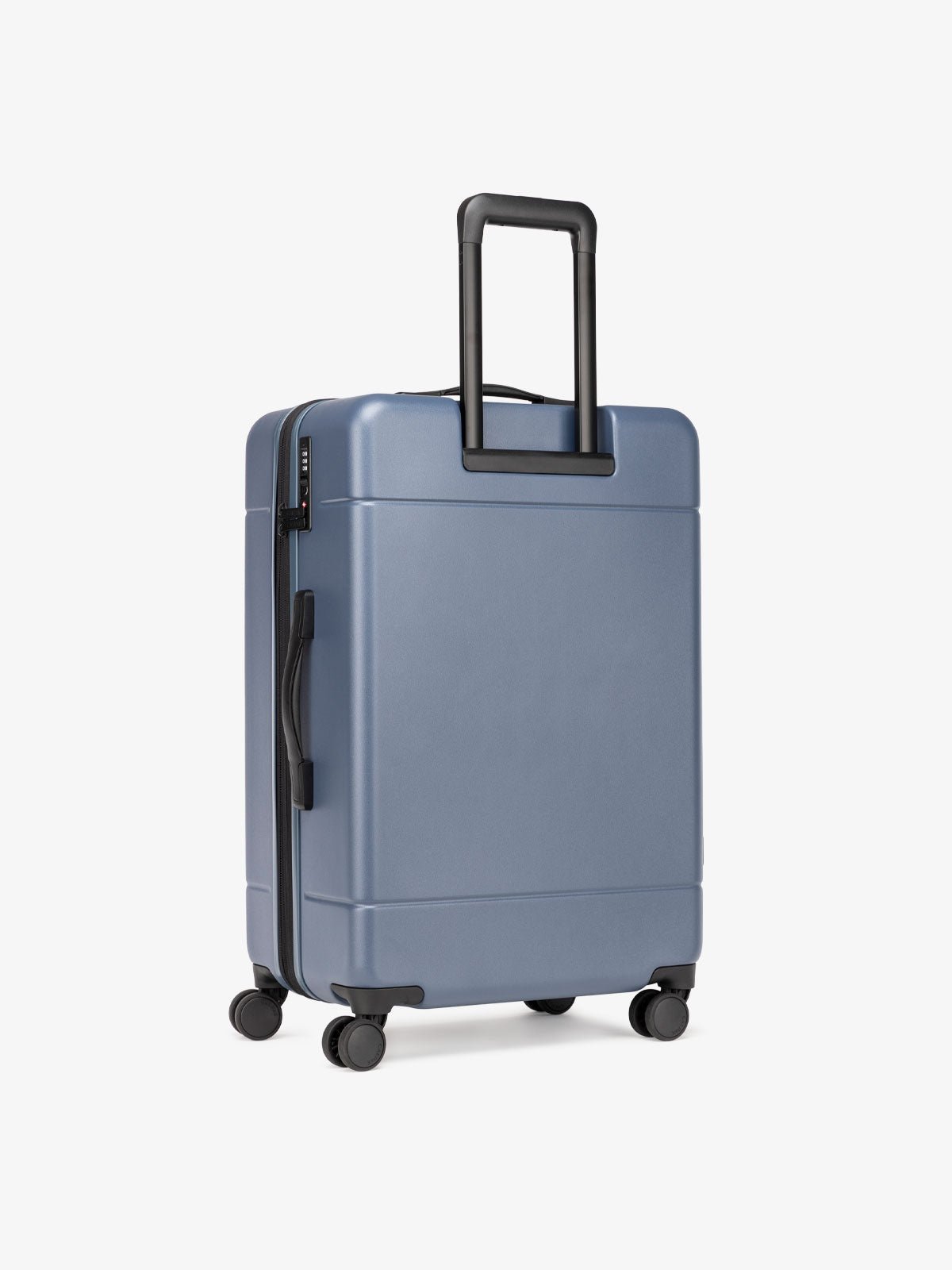 medium size blue atlantic CALPAK Hue suitcase hard shell spinner luggage