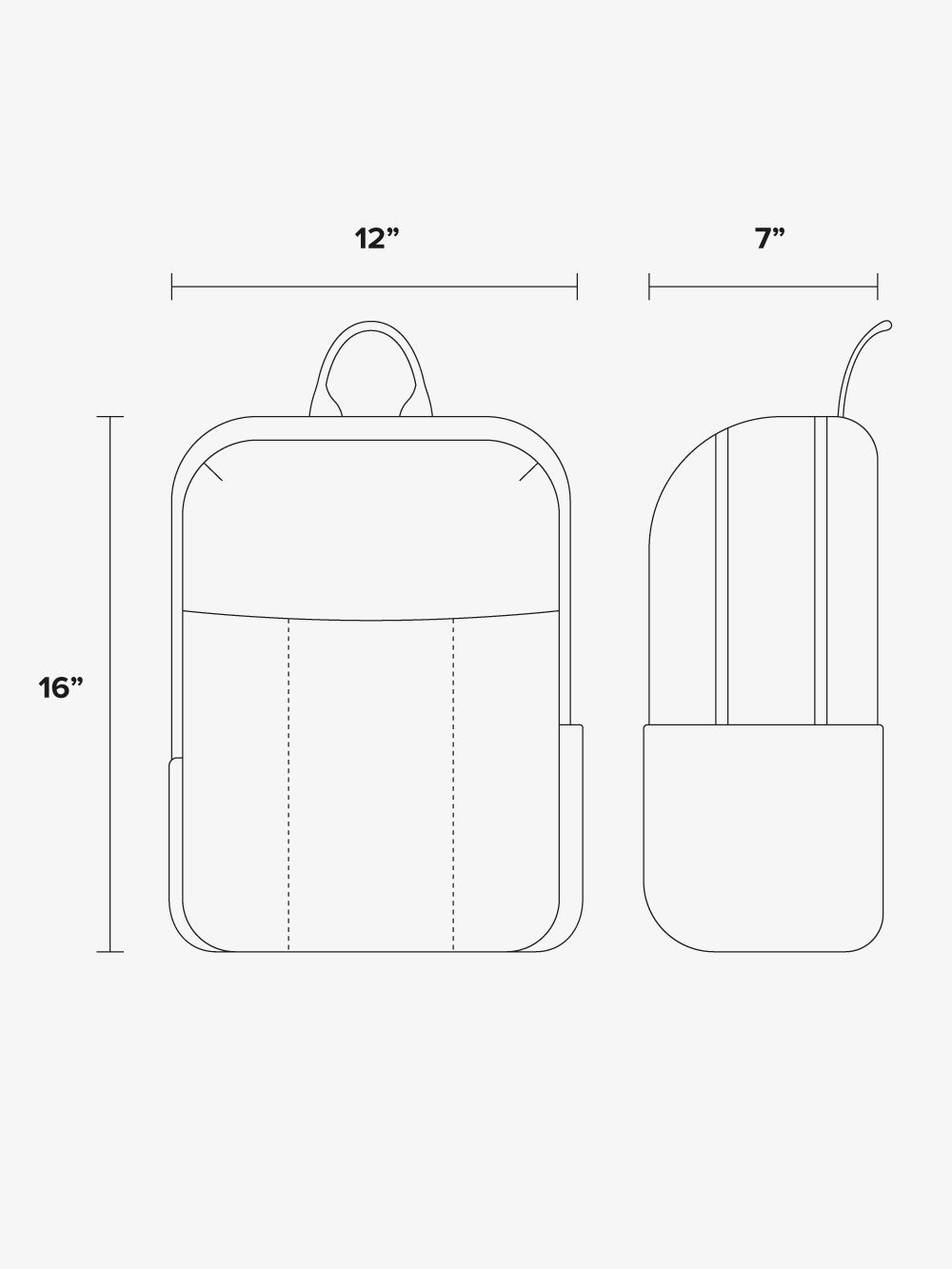 dimensions of Luka laptop backpack