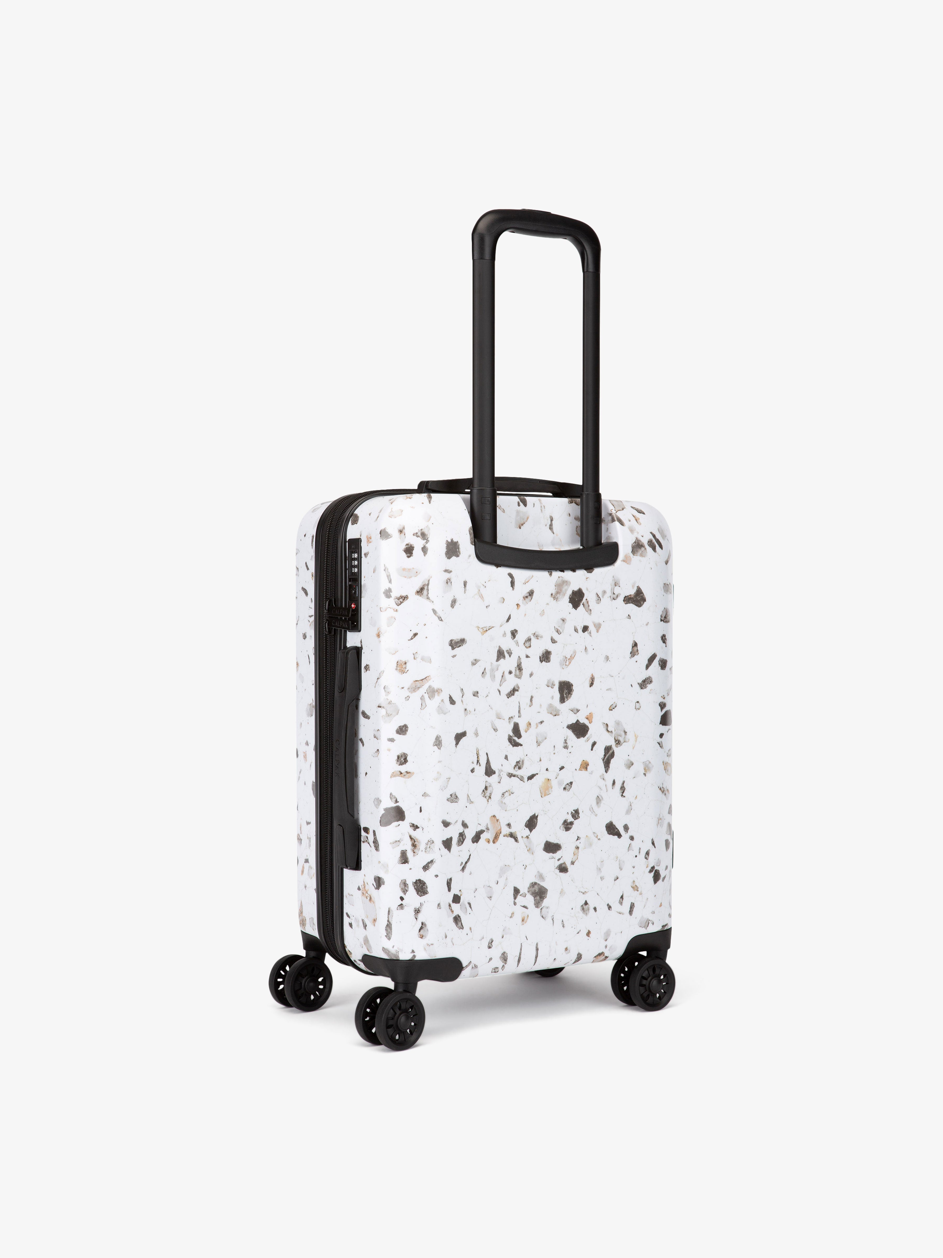 CALPAK hard shell Terrazzo carry-on luggage with spinner wheels