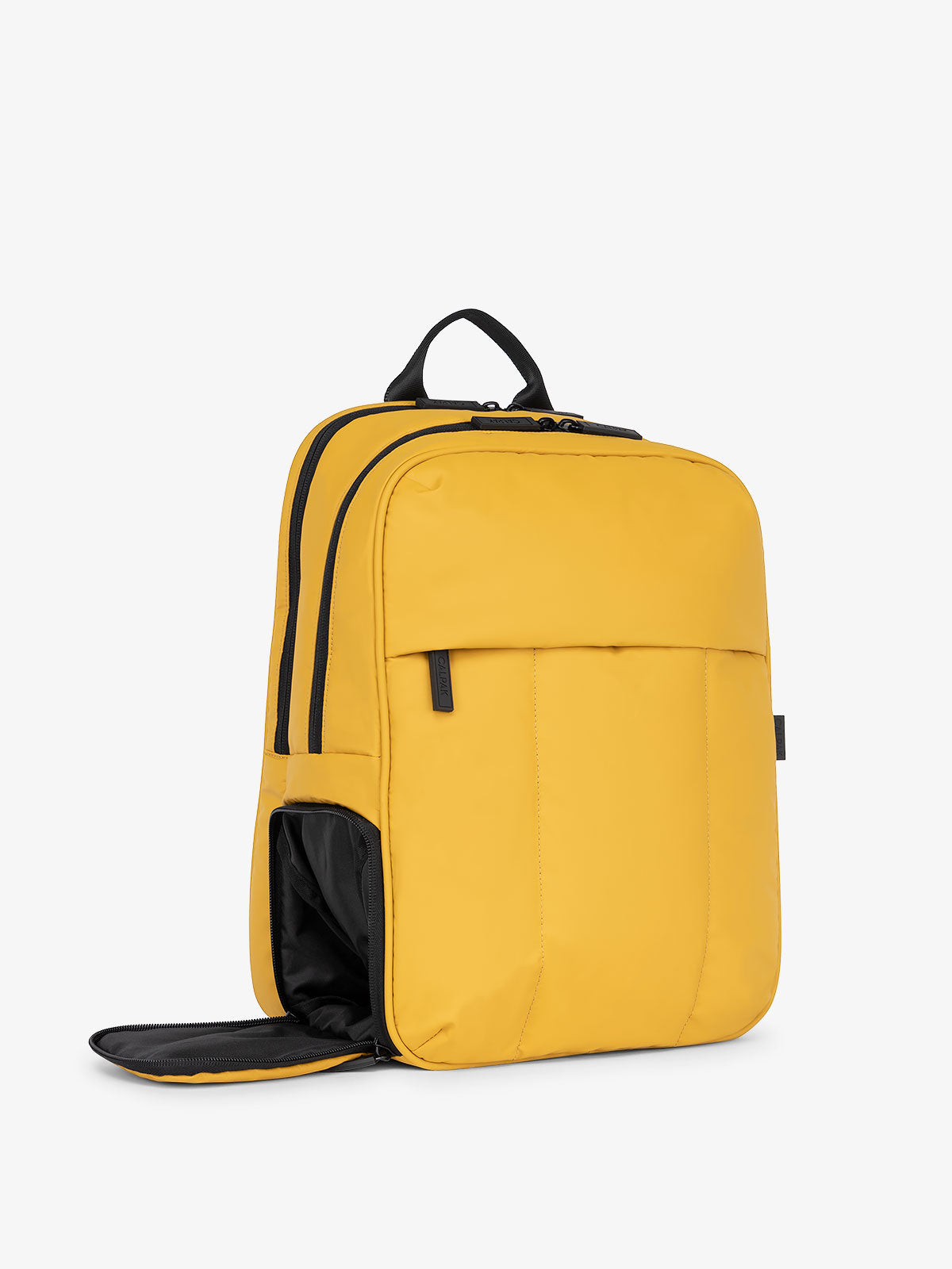 Luka Laptop Backpack with shoe compartment in yellow